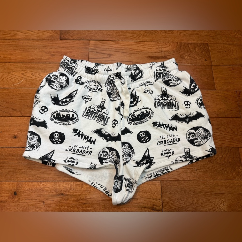 DC Batman Black and White Shorts